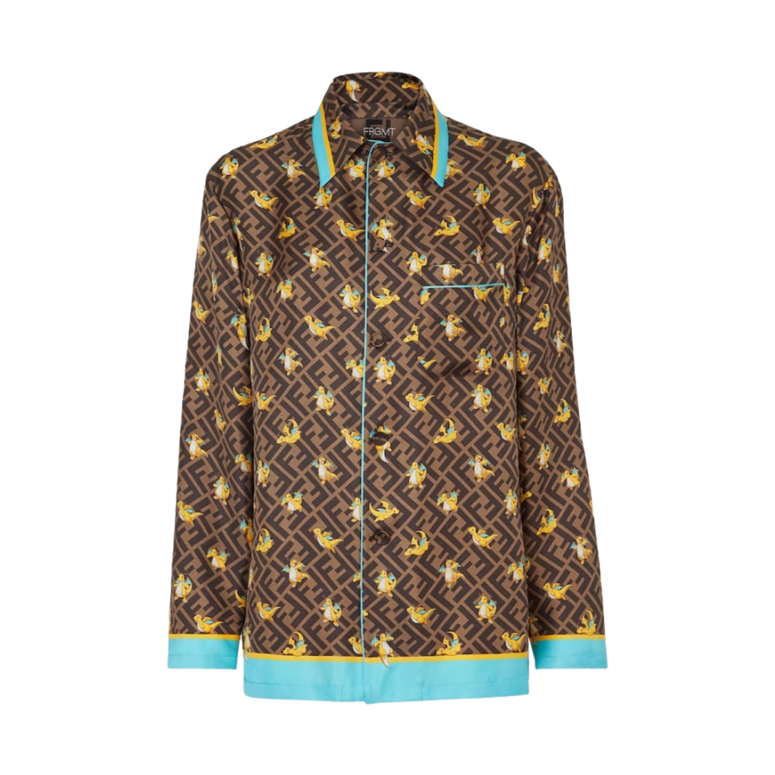 펜디 x 프라그먼트 x 포켓몬 셔츠 브라운(Fendi x Fragment x Pokemon Shirt Brown) - 1