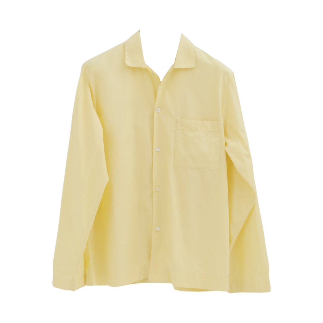 테클라 포플린 슬립웨어 롱슬리브 셔츠 레모네이드(Tekla Poplin Sleepwear Long Sleeved Shirt Lemonade)