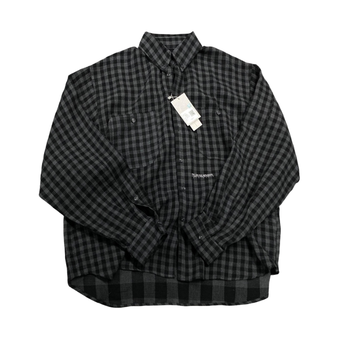 언더마이카 트론리 백 로고 크롭 셔츠 스모크드 펄 - 23FW(Undermycar Tronly Back Logo Crop Shirts Smoked Pearl - 23FW) - 2