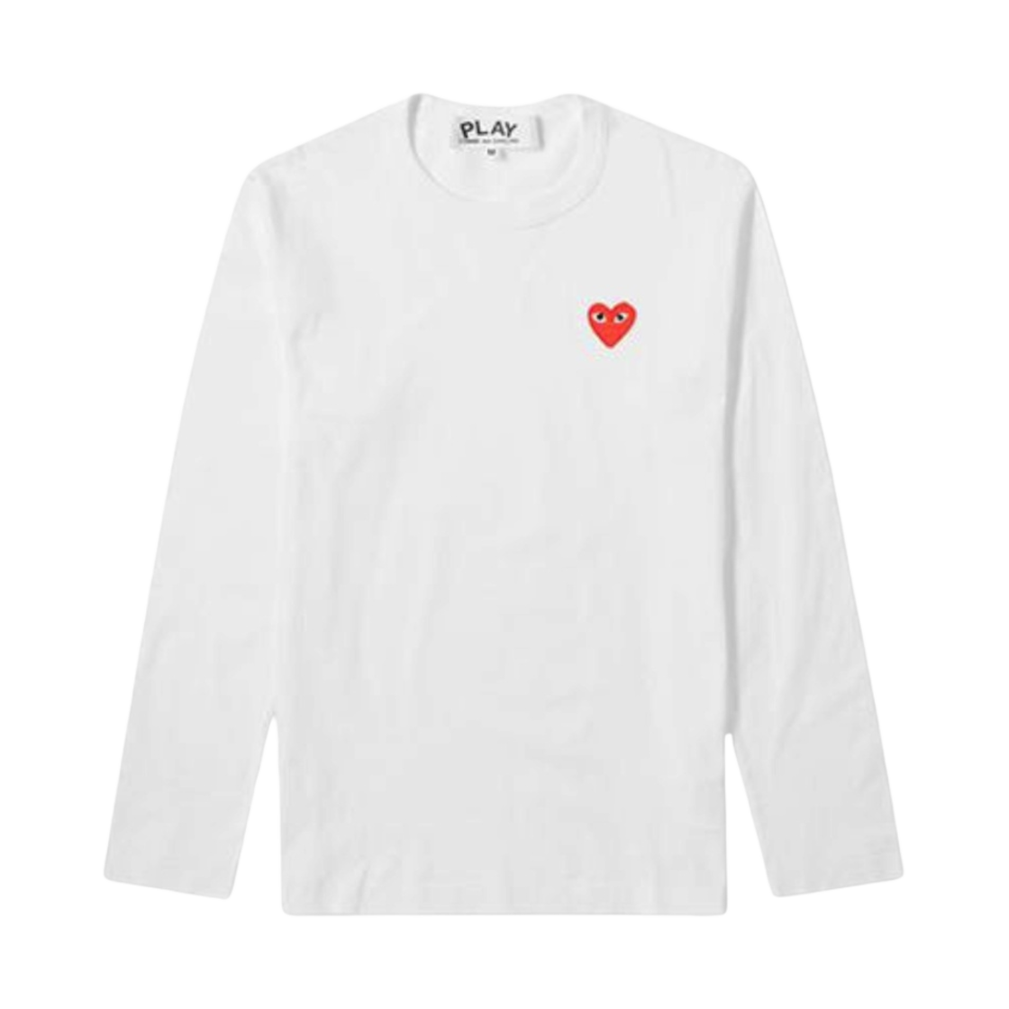 플레이 꼼데가르송 롱슬리브 티셔츠 화이트(Play Comme des Garcons LS T-Shirt White)
