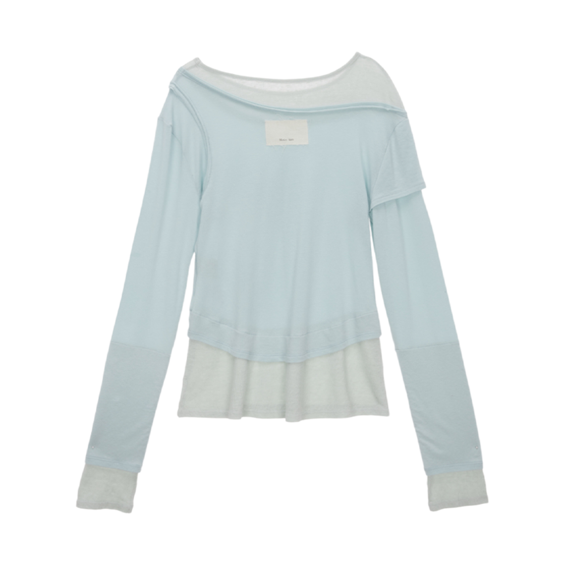 (W) 마뗑킴 투 톤 레이어드 탑 민트((W) Matin Kim Two Tone Layered Top Mint) - 2