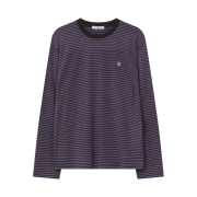 SLOW RECORD HOUSE Stripe Long Sleeve Purple