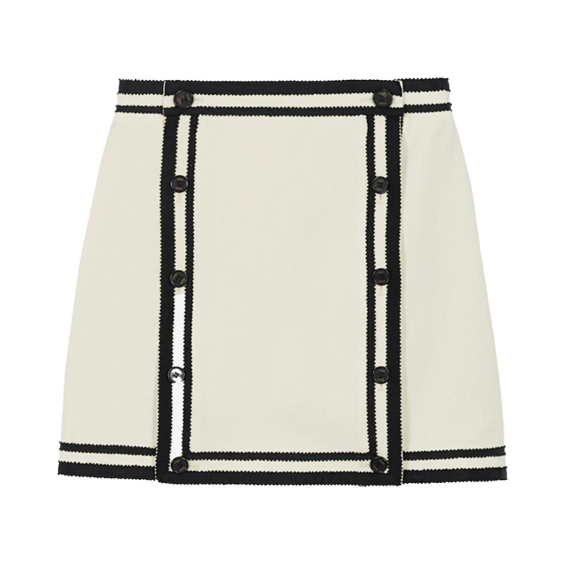EEY-1O151-SK01-IV EENK Yinti Contrast Mini Skirt Ivory - 대표 이미지 #1