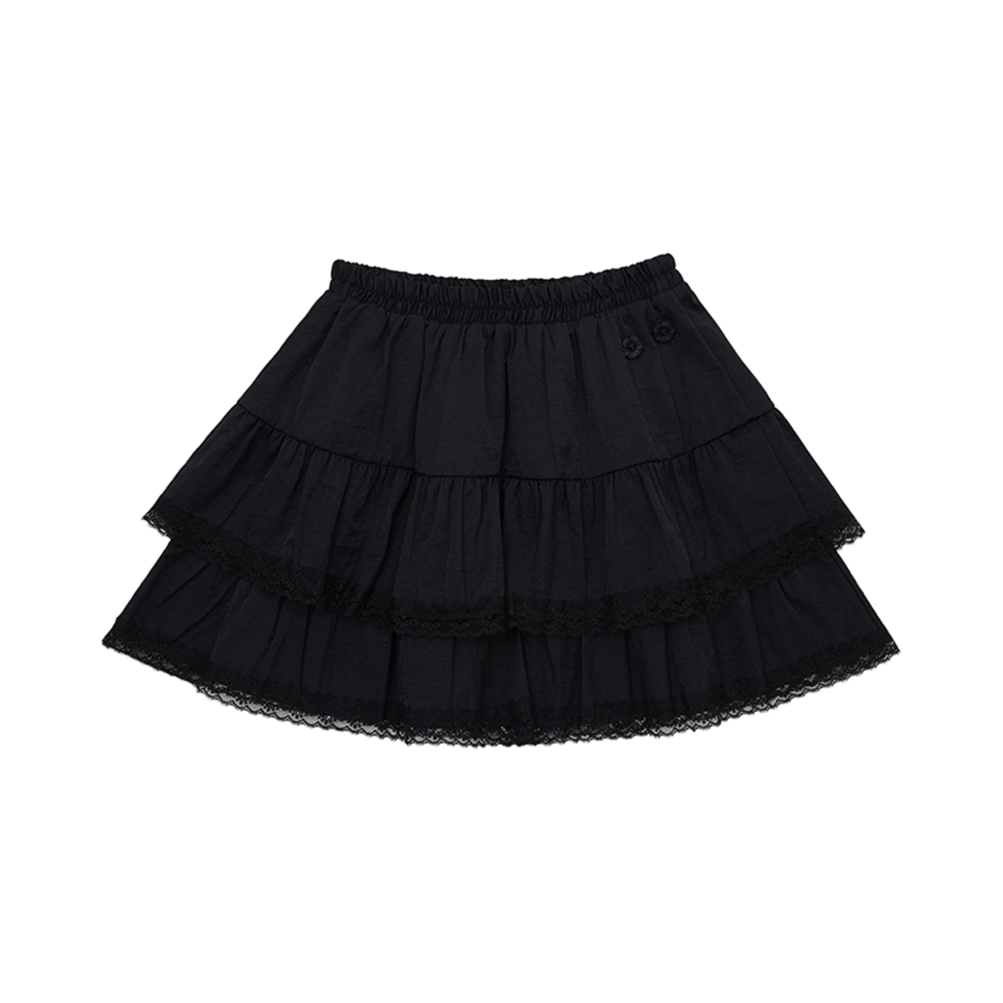 NASS25SK01BK Naaieen Lace CanCan Mini Skirt Black