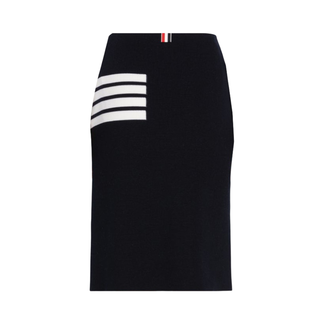 (W) 톰브라운 더블 페이스 메리노 사선 A라인 스커트 네이비((W) Thom Browne Double Face Merino 4-Bar A-Line Skirt Navy) - 2