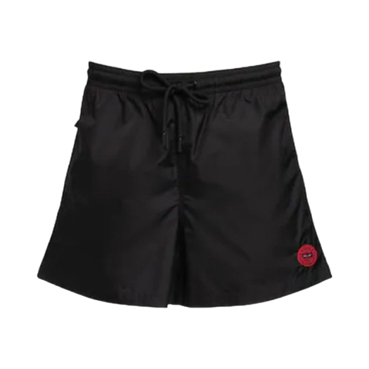 Moncler Back Logo Patch Pocket String Swim Shorts Black - 22FW
