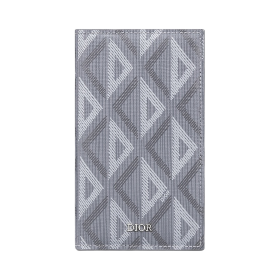 디올 롱 BI 폴드 카드 홀더 디올 그레이 CD 다이아몬드 캔버스(Dior Long Bi Fold Card Holder Dior Gray CD Diamond Canvas) - 1