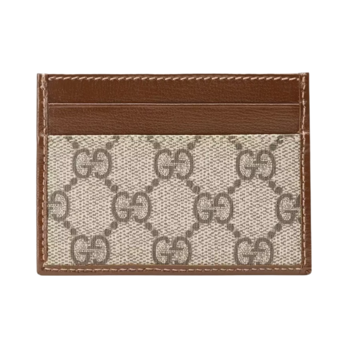 구찌 인터로킹 G 카드 케이스 베이지 에보니 브라운(Gucci Interlocking G Card Case Beige Ebony Brown) - 2