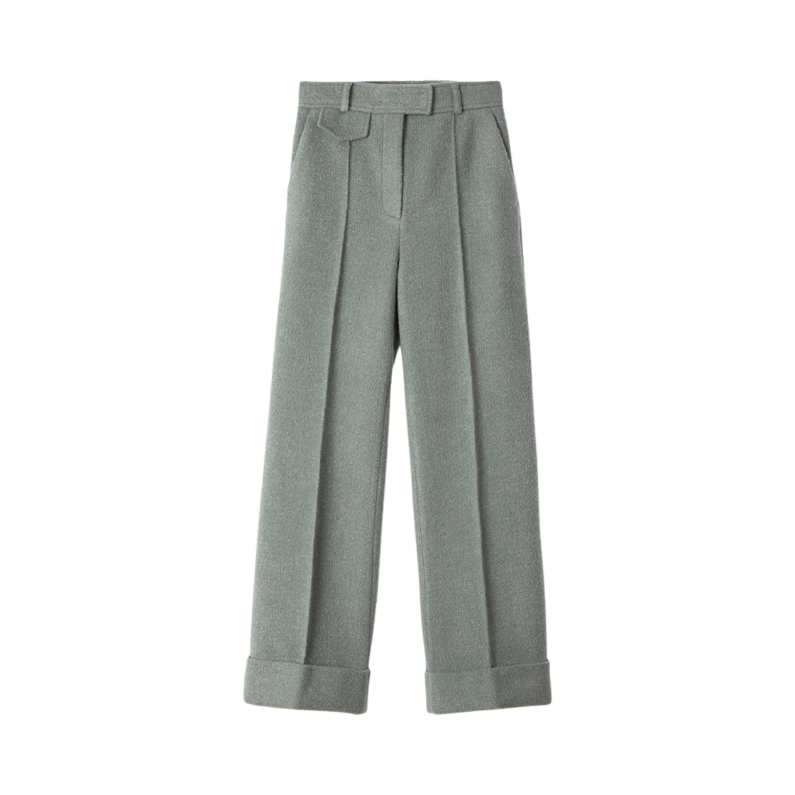 BCWTPT002GY Enor Women OneTuck Alpaca Blend Pants Grey