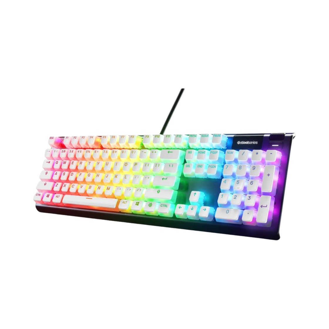 스틸시리즈 프리즘캡스 PBT 키캡 화이트 영문 (국내 정식 발매 제품)(Steelseries Prismcaps PBT Keycaps White US (Korean Ver.))