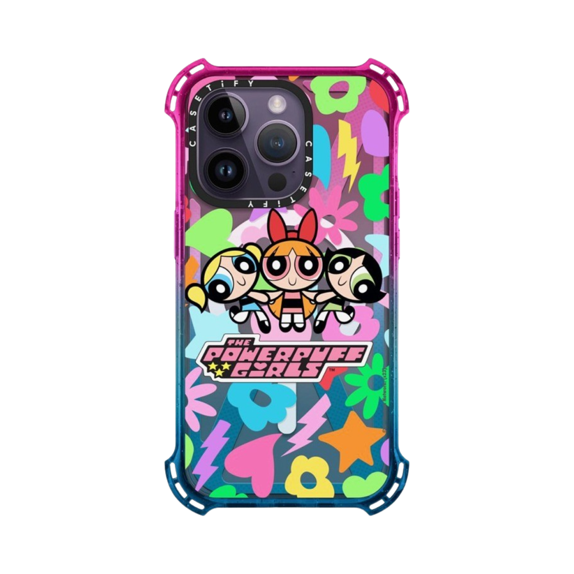 케이스티파이 x 파워퍼프걸 아이폰 아이콘 바운스 케이스 반투명 코튼 캔디(Casetify x The Powerpuff Girls iPhone Icons Bounce Case Sheer Cotton Candy) - 2