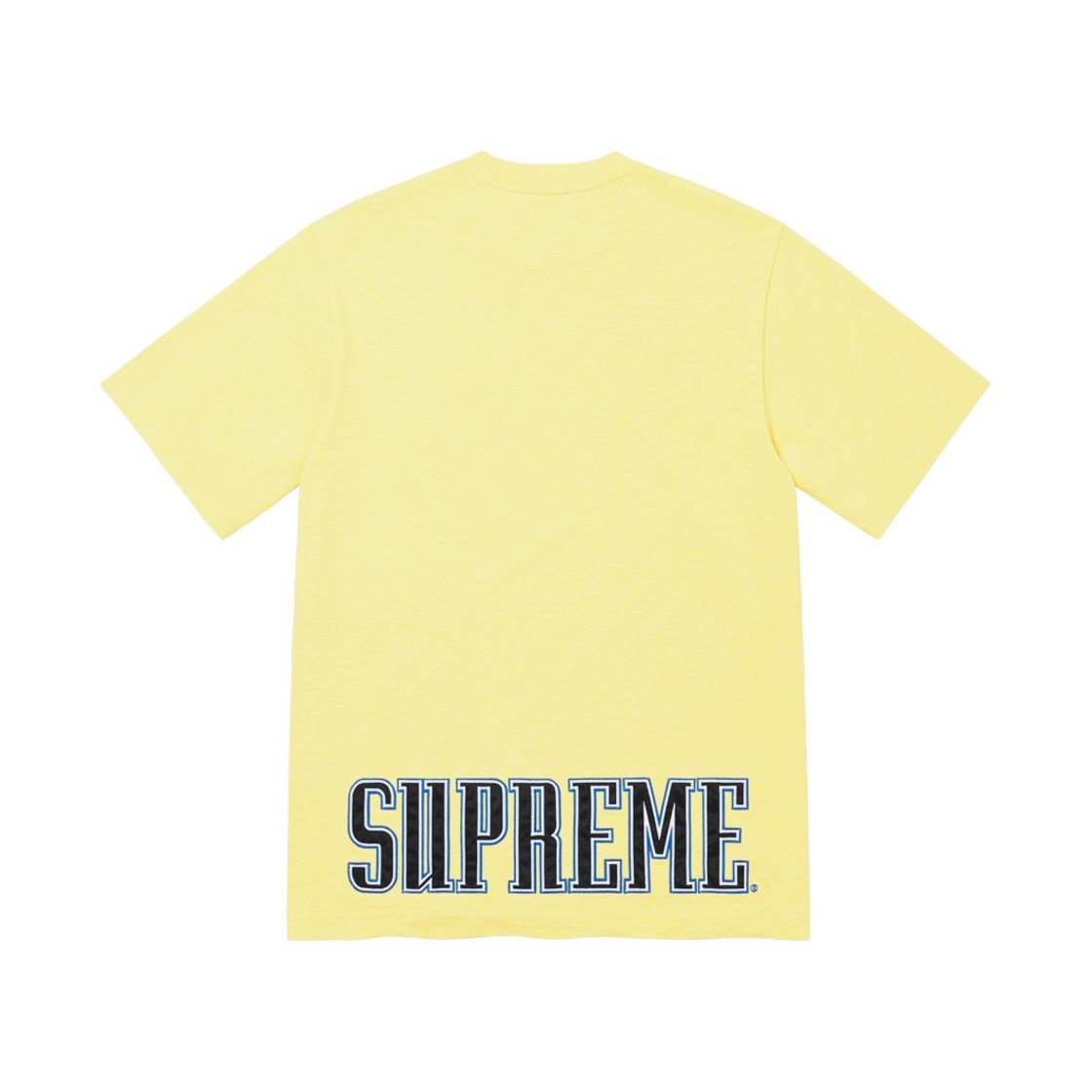 슈프림 콘트라스트 아플리케 숏슬리브 탑 페일 옐로우 - 22FW(Supreme Contrast Applique S/S Top Pale Yellow - 22FW) - 1