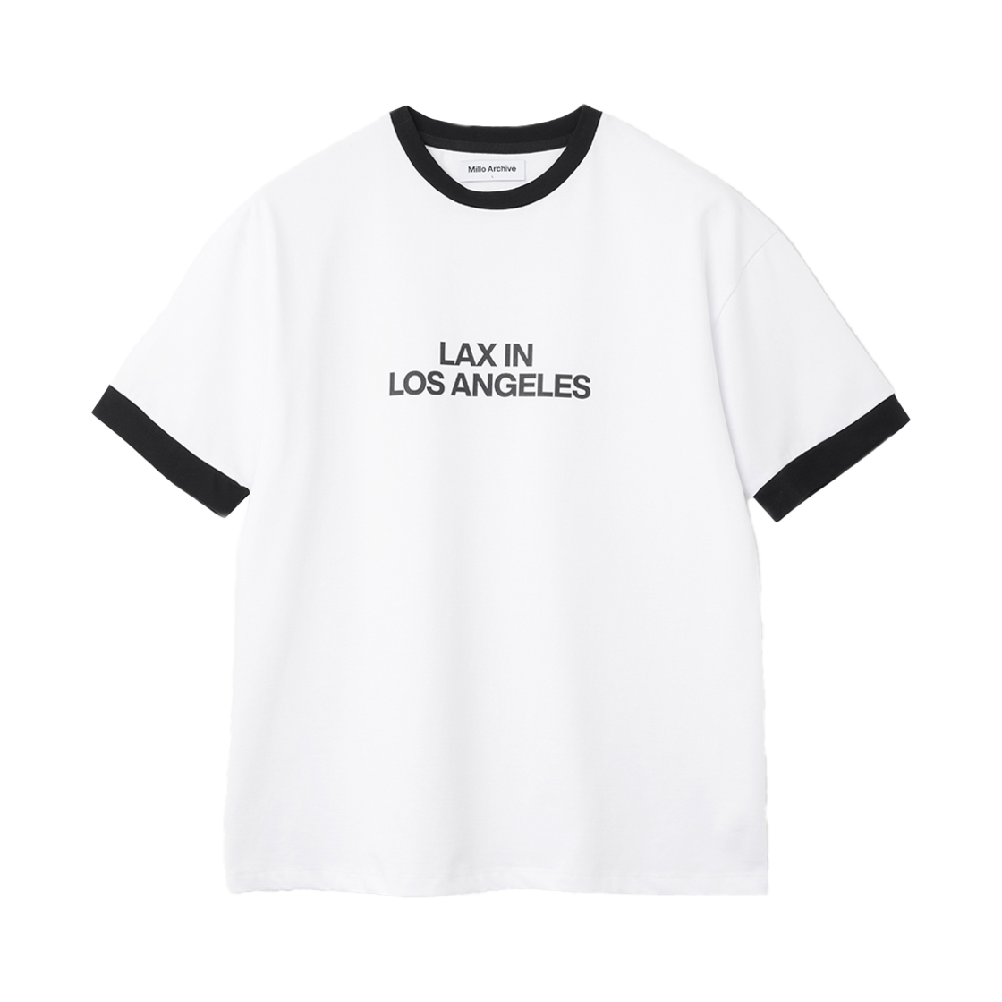 밀로 아카이브 엘에이 링거 티셔츠 화이트