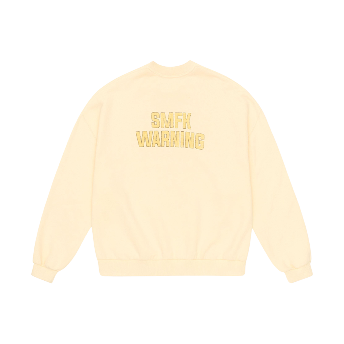 (W) 에스엠에프케이 컴퍼스 컬리지 빈티지 오버사이즈 후드 크림((W) SMFK Compass College Vintage Oversize Hoodie Cream) - 2