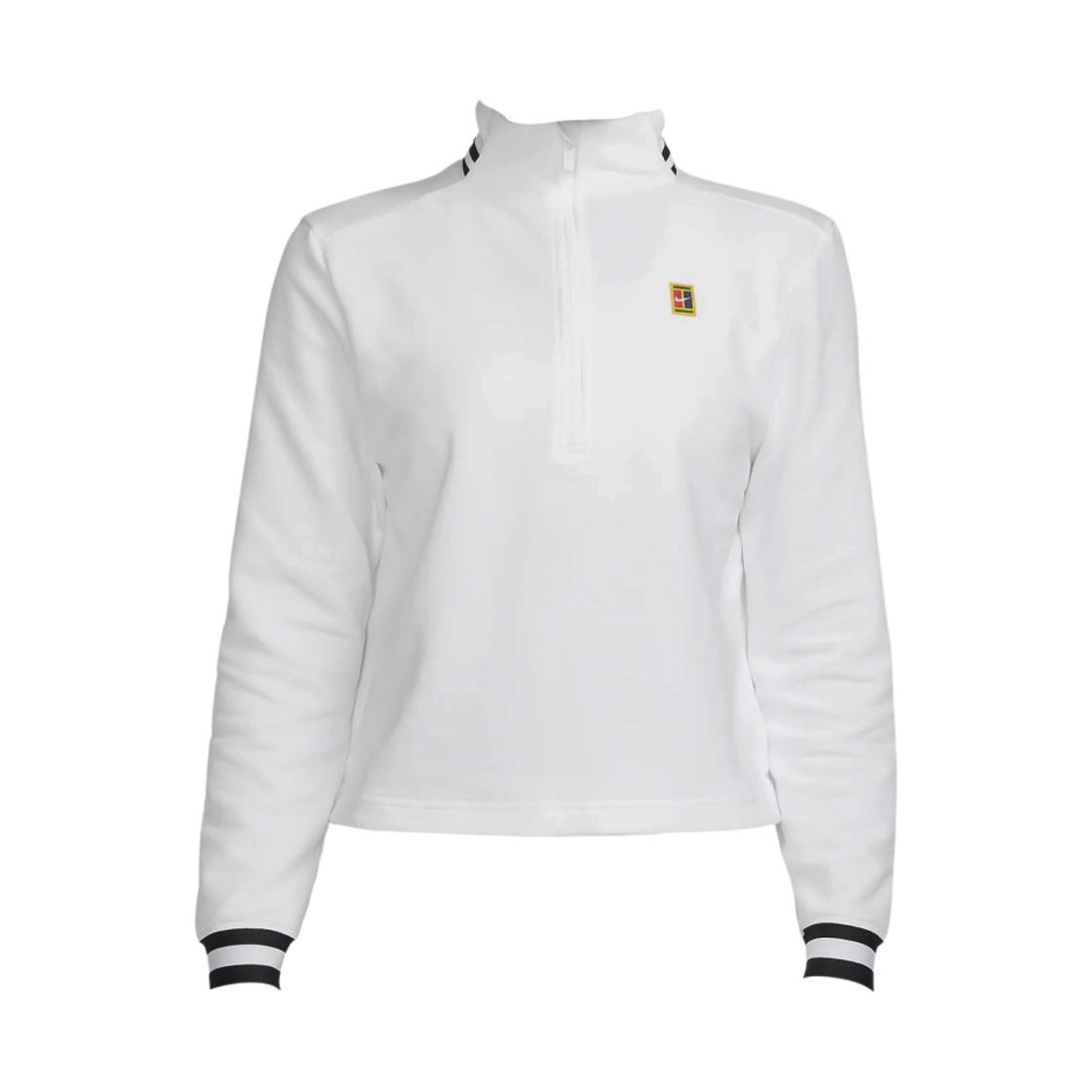 FB4152-100 (W) Nike Court Dri-Fit Heritage French Terry Tennis Top White