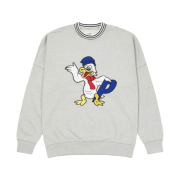 Palace Chilly Duck Out Drop Shoulder Crew Grey Marl - 20FW