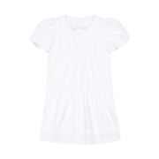 Margarin Fingers Pin Tuck Shirring One Piece White