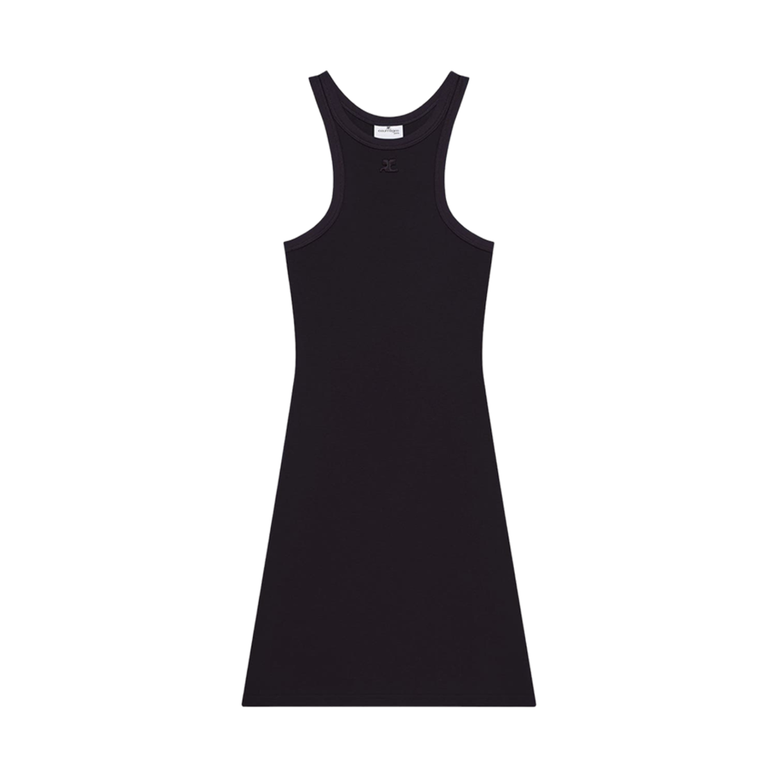 (W) 꾸레쥬 스쿠버 미니 드레스 블랙((W) Courreges Scuba Mini Dress Black)