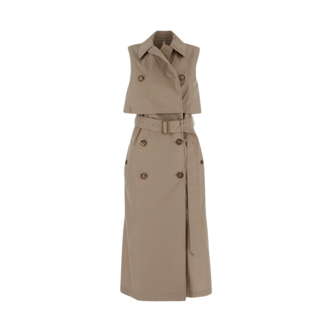 8071047 (W) Burberry Belted Trench Coat Dress Beige