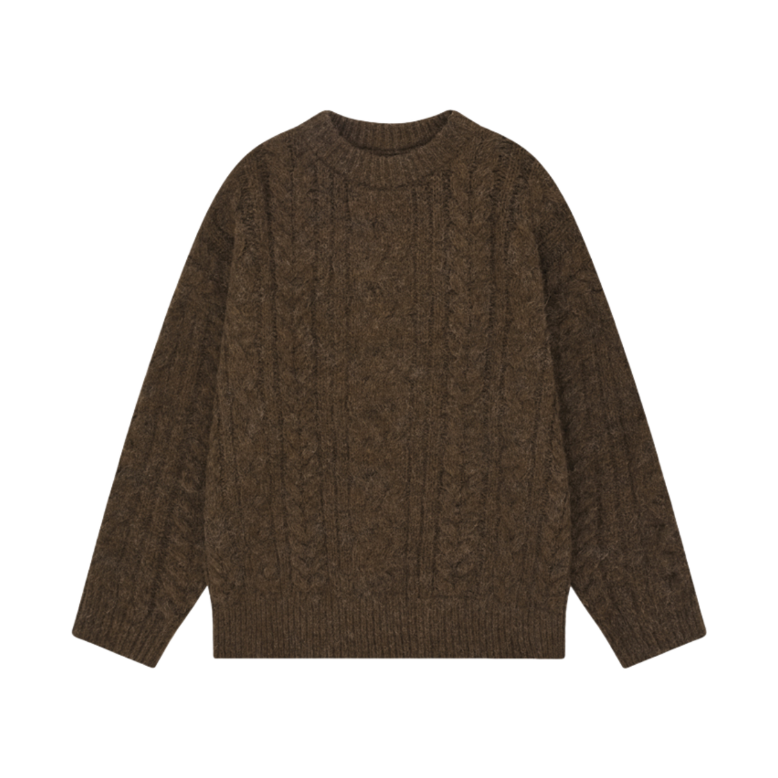 GT24WINTER02 BR The Greatest Cable Knit Brown