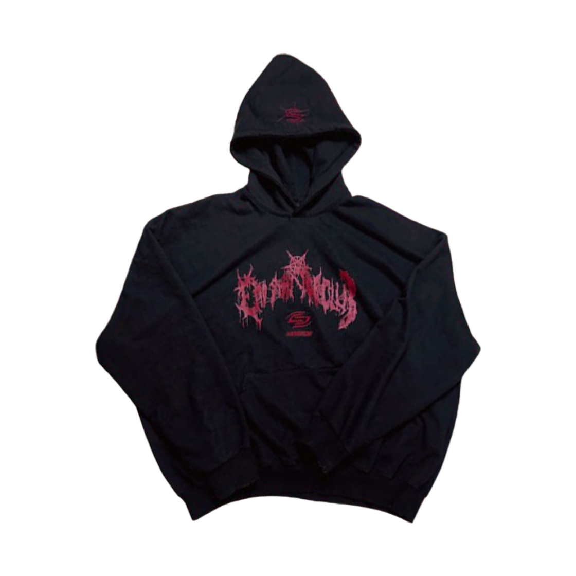 언더마이카 x 에모스탠스클럽 데레모 더블 로고 오버사이즈 후드 토레아도르 - 23FW(Undermycar x Emostanceclub Deremo Double Logo Oversized Hoodie Toreador - 23FW)