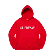 Supreme Capital Hooded Sweatshirt Red - 22FW
