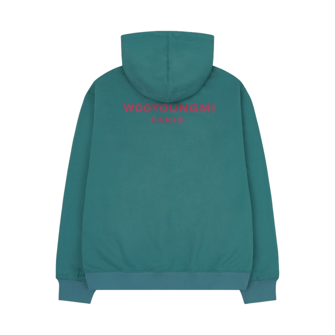 우영미 로고 자수 후드 그린 - 에센스 한정(Wooyoungmi Logo Embroidered Hoodie Green - Ssense Exclusive) - 1