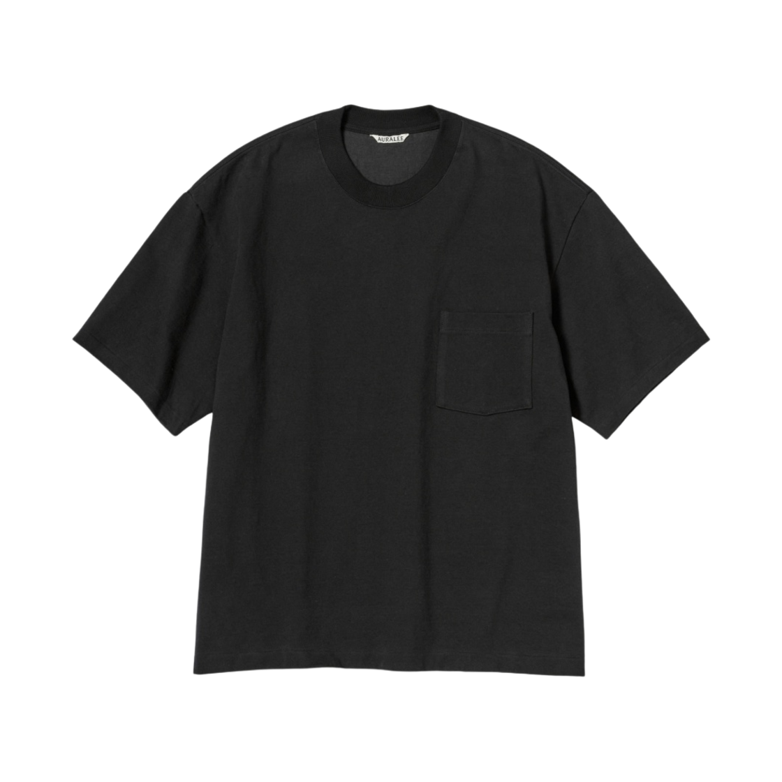 오라리 스탠드업 티셔츠 블랙 - 23SS(Auralee Stand-Up T-Shirt Black - 23SS) - 1