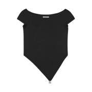 (W) Glowny Valen V-Cut T-Shirt Black