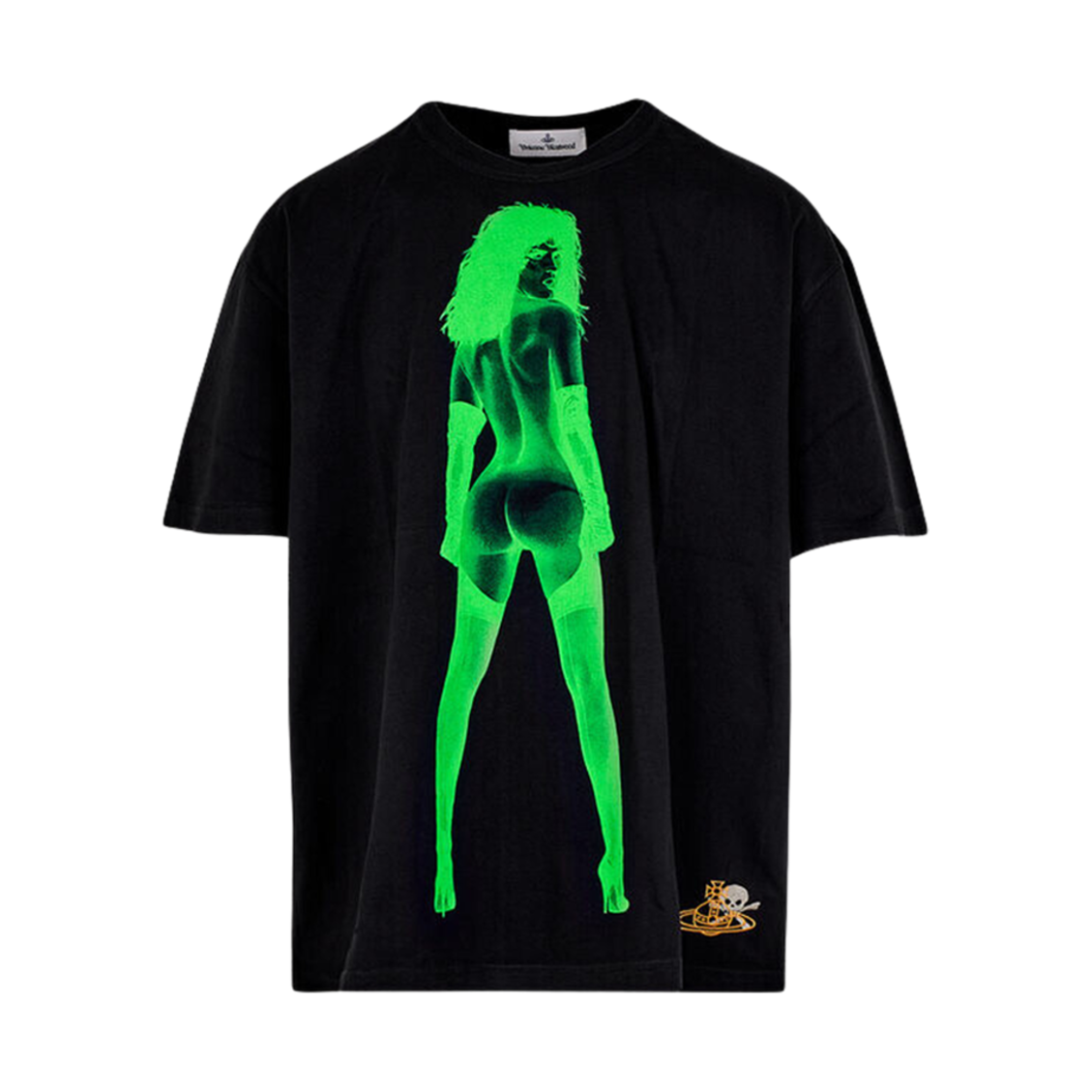 비비안 웨스트우드 오버사이즈 핀업 티셔츠 블랙(Vivienne Westwood Oversized Pin-Up T-Shirt Black) - 1