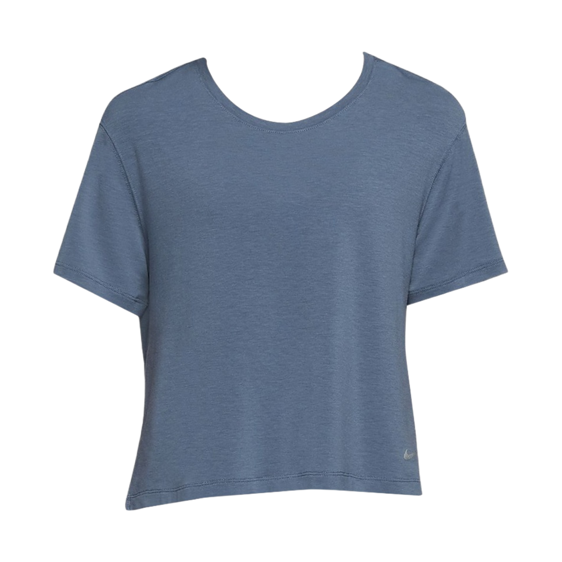 (W) 나이키 요가 드라이핏 티셔츠 디퓨즈드 블루 파티클 그레이 - 아시아((W) Nike Yoga Dri-Fit T-Shirt Diffused Blue Particle Grey - Asia) - 1