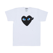 (W) Play Comme des Garcons Black Heart Blue Eyes T-Shirt White