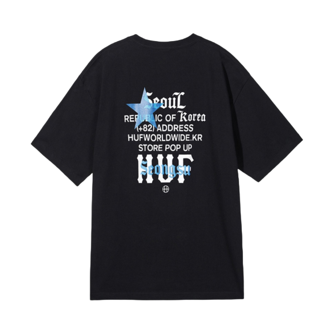 허프 서울 익스클루시브 티셔츠 블랙(HUF Seoul Exclusive T-Shirt Black) - 1