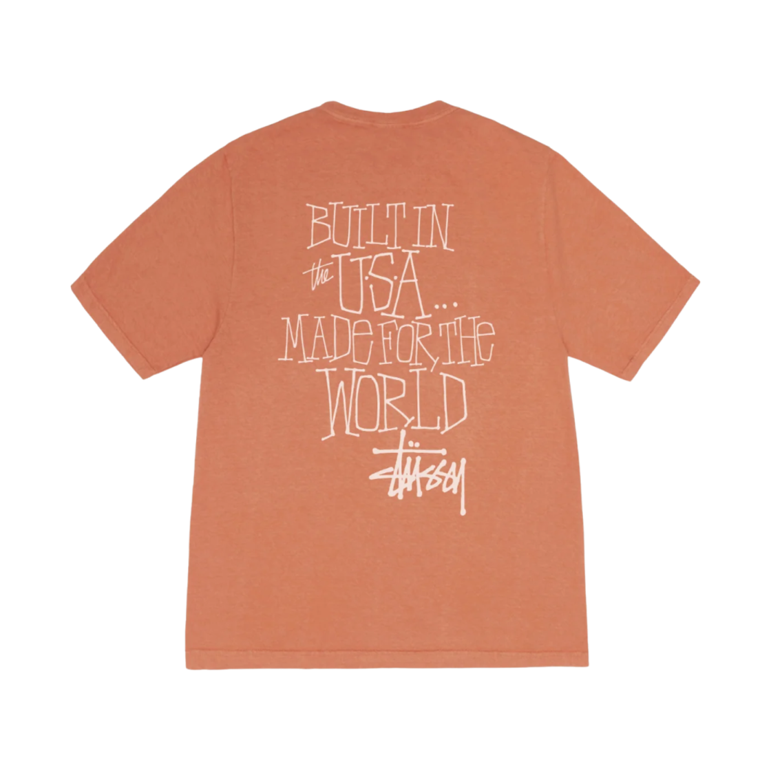 1905059 Stussy Built In USA Pigment Dyed T-Shirt Rust
