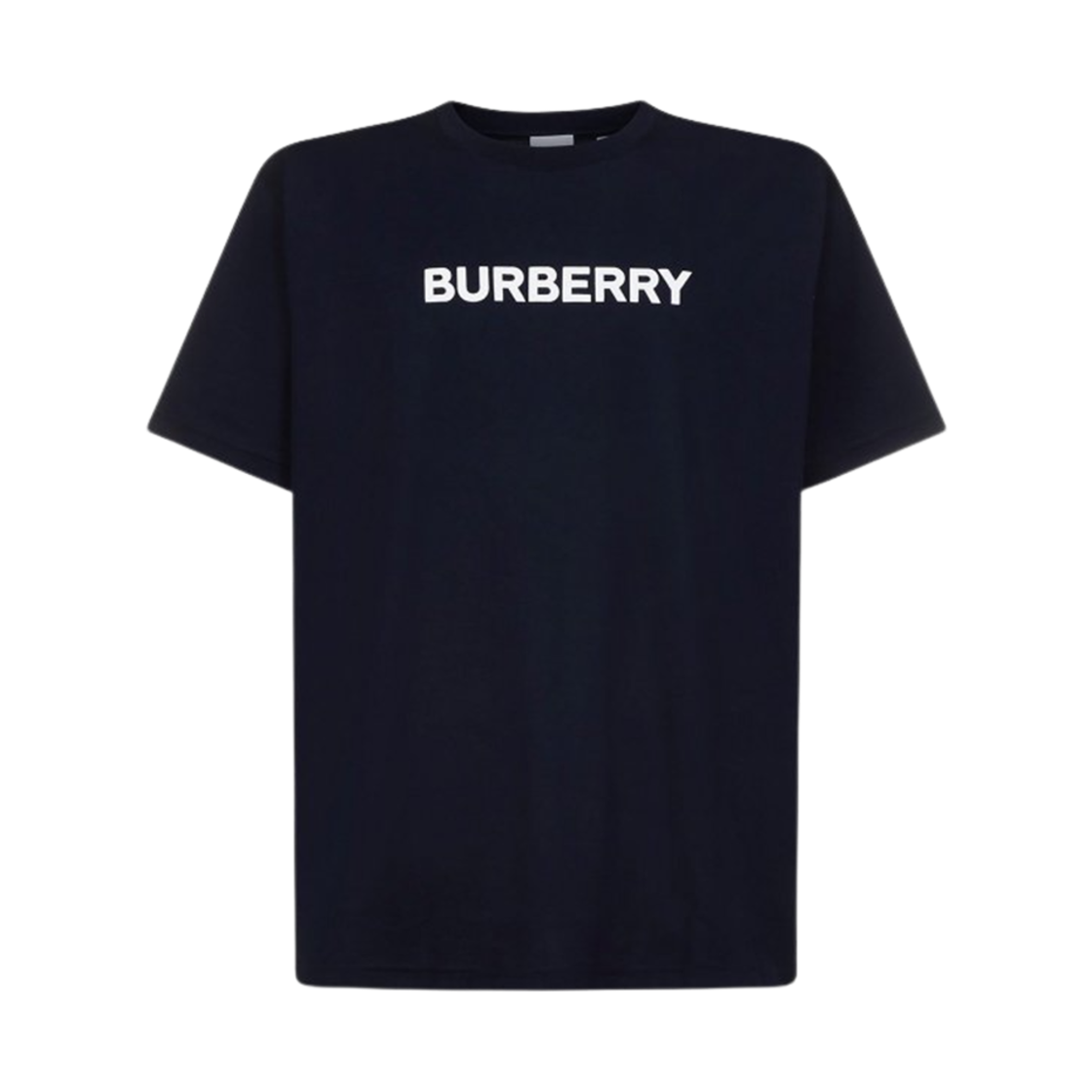 8058305 Burberry Logo Print Cotton Crewneck T-Shirt Blue