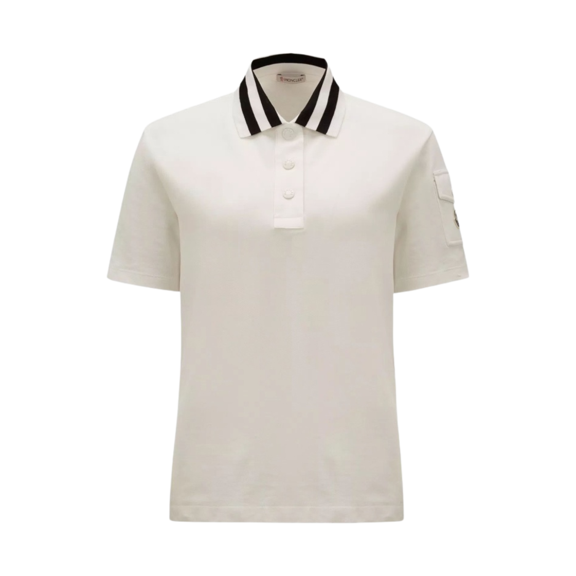(W) 몽클레르 폴로 셔츠 오프 화이트 - 23SS((W) Moncler Polo Shirt Off White - 23SS) - 1