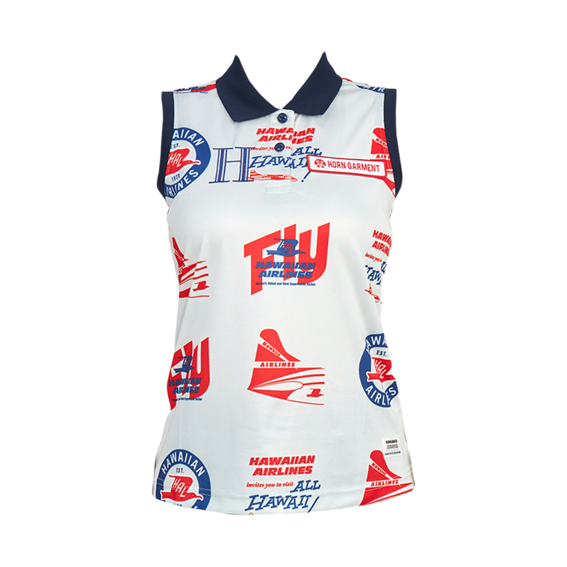 HCW-2A-AP81 (W) Horn Garment Airlines Allover T-Shirt Beige