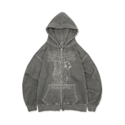 DEFYCLUBROBBERS Doom and Gloom Hoodie Zip-Up Pigment Charcoal