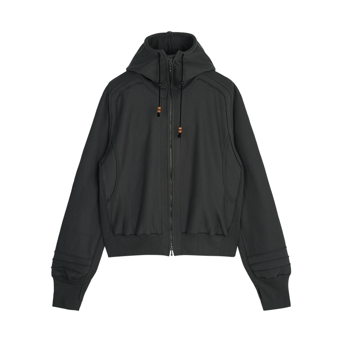 [KREAM 단독] 지안 예 오빗 후드 차콜 - 24FW([KREAM 단독] Jian Ye Orbit Hood Charcoal - 24FW)