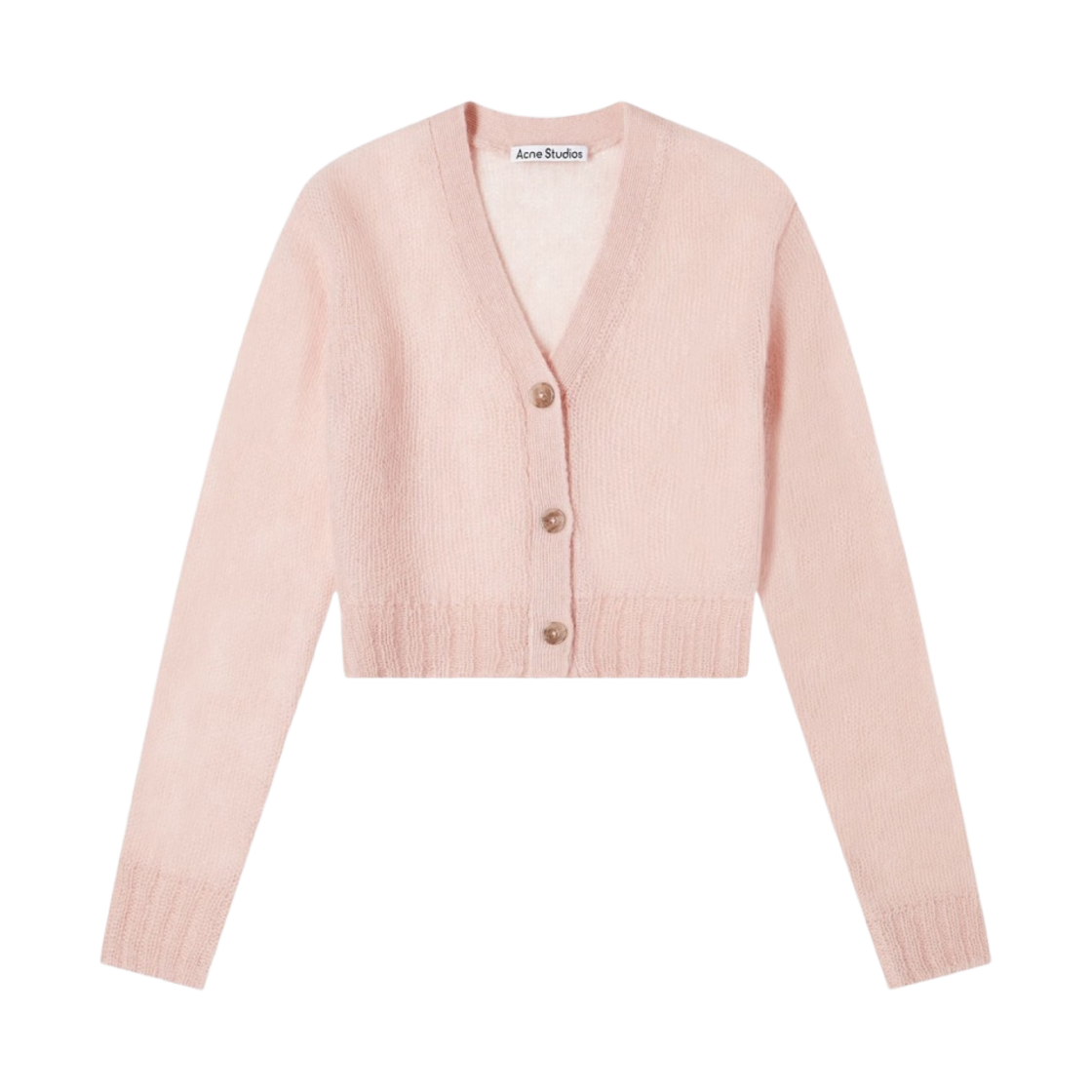 (W) 아크네 스튜디오 크롭 가디건 블러쉬 핑크((W) Acne Studios Cropped Cardigan Blush Pink) - 1