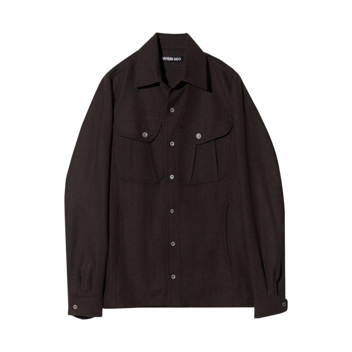 - Hyein Seo Wool Pocket Shirts Brown