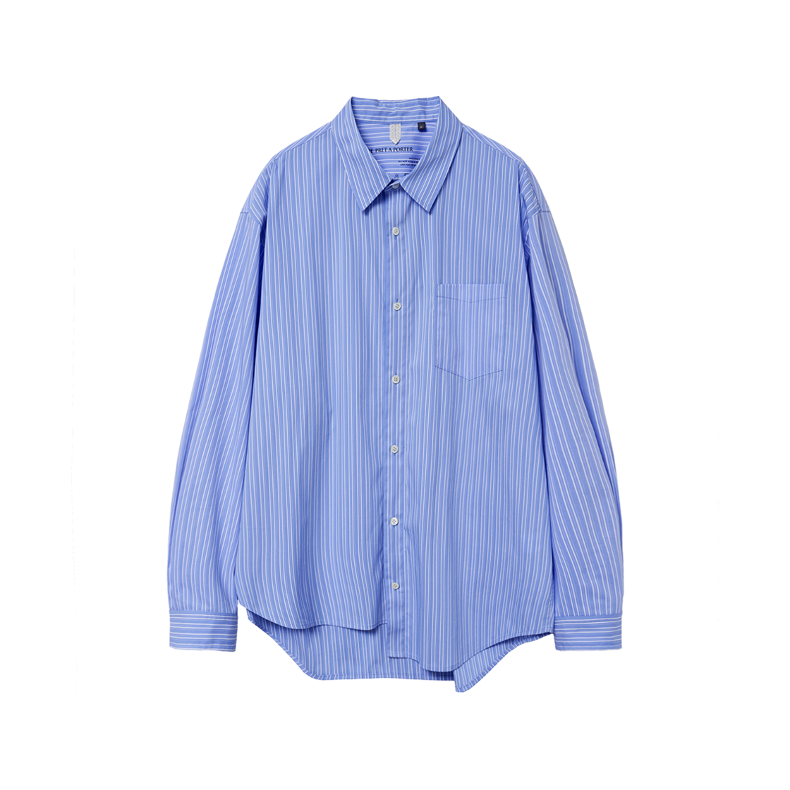 YPA25SSSHBL Youche SR Asym Striped Shirts Sky blue