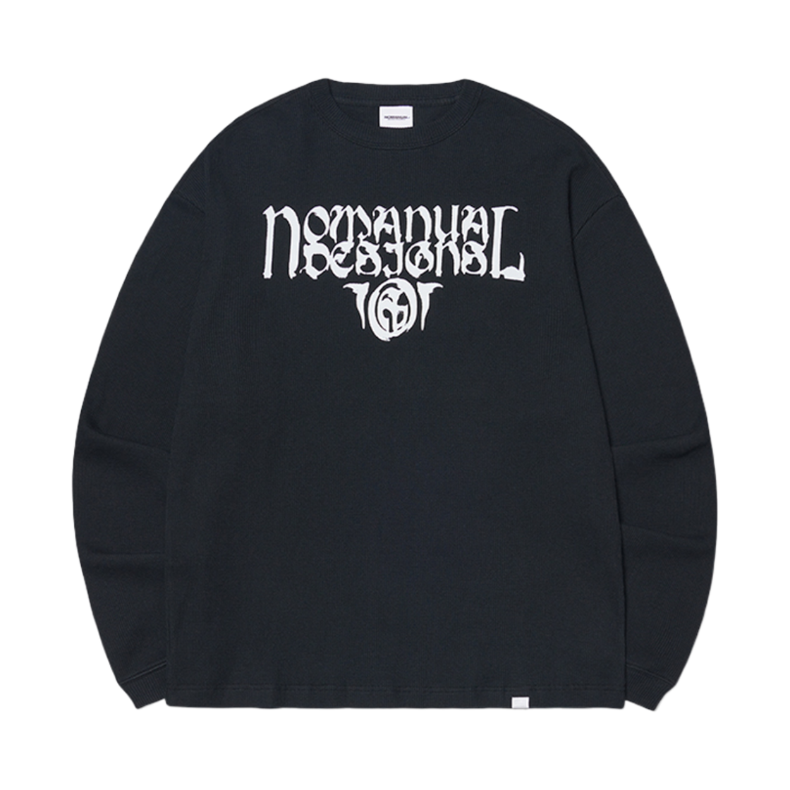 노매뉴얼 P.T 와플 롱슬리브 티 블랙