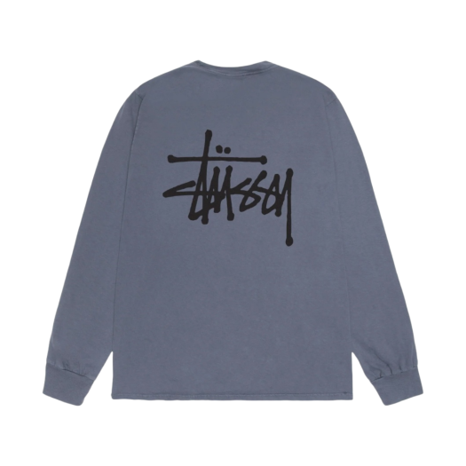 Stussy Basic Stussy Pigment Dyed LS T-Shirt Indigo 2024