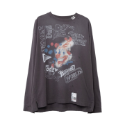 Maison Mihara Yasuhiro Distressed L/S T-Shirt Black