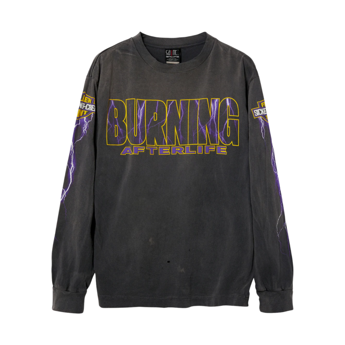 세인트 마이클 이블 스플릿 롱슬리브 티셔츠 블랙 - 23SS