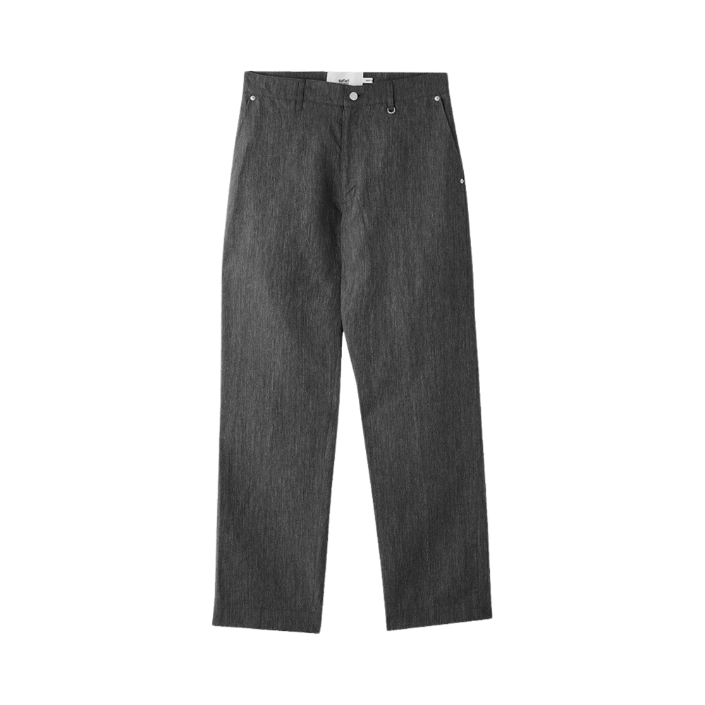 사파리스팟 티켓팅 린넨 데님 팬츠 블랙(Safarispot Ticketing Linen Denim Pants Black) - 1