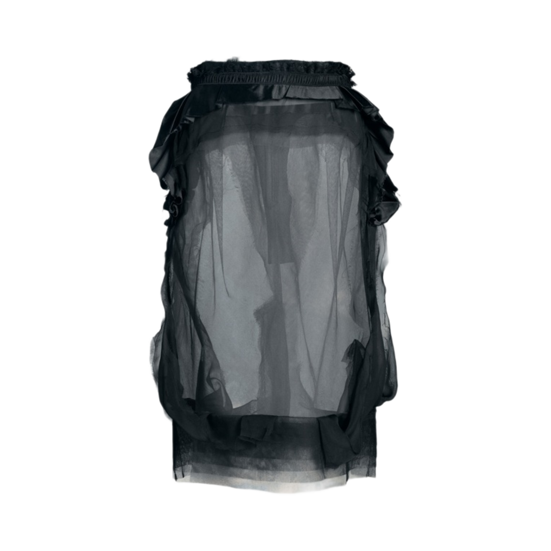 (W) 메종 마르지엘라 데코티크 펜슬 스커트 블랙