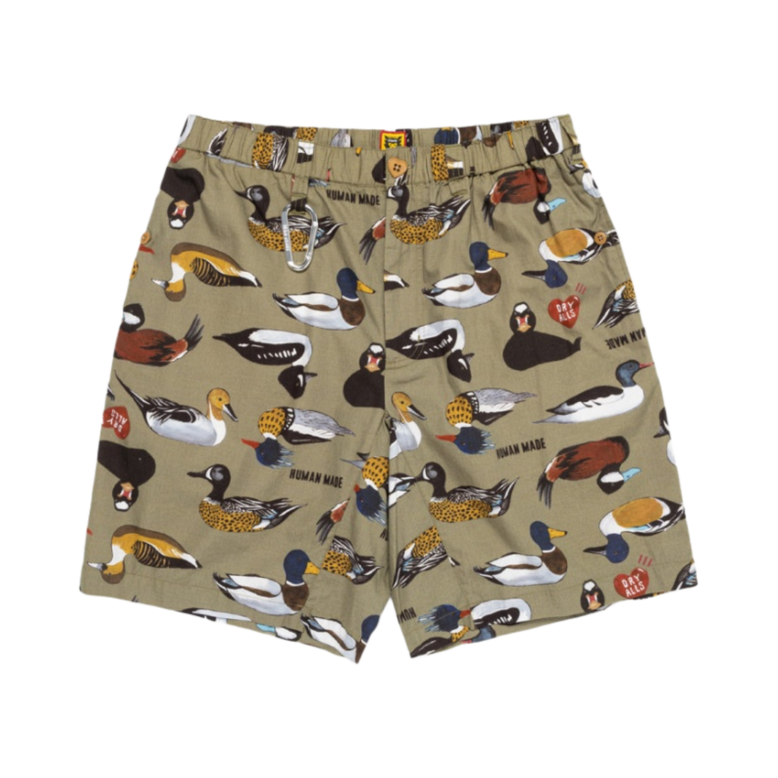 HM27PT018 Human Made Duck Shorts Olive Drab