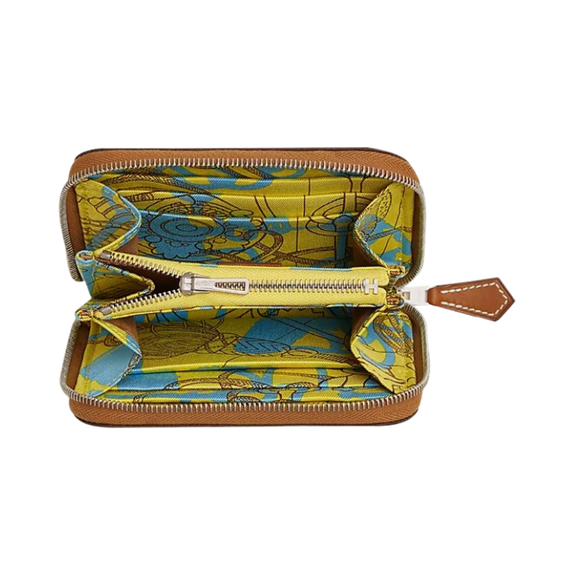 에르메스 실크인 컴팩트 지갑 앱송 & 골드 죤 시트론 셀레스트(Hermes Silk'In Compact Wallet Epsom & Gold Jaune Citron Celeste) - 2